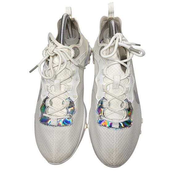 Nike React Element 55 Summit White/Metallic Silver CN0147 100 Women's Size 9 - Picture 5 of 11